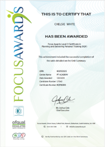 Certificate in Planning & Delivering Personal Training